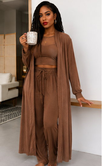 Kendra Cardigan and Pants Lounge Set
