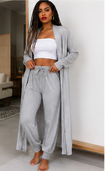 Kendra Cardigan and Pants Lounge Set