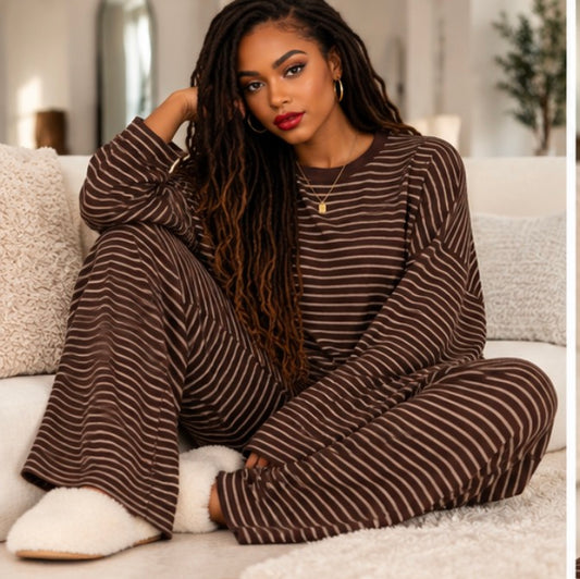 The Cozy Stripes Lounge Set