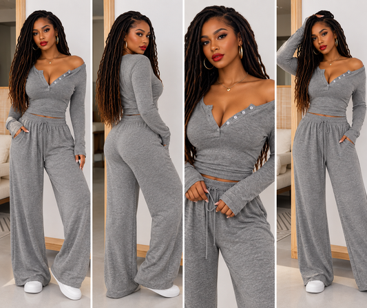 “The After Hours Henley Lounge Set