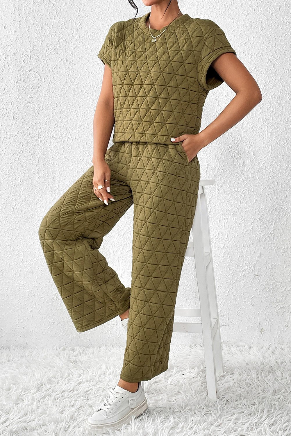 "Quilted" Lounge Set - Honey Dreams Boutique